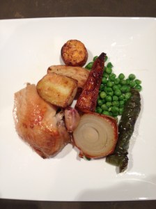 Roast Chicken plated up.